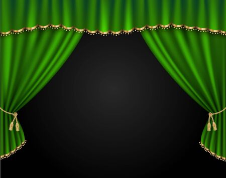 Curtain vector realistic illustrationのイラスト素材