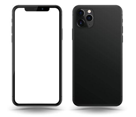 Smartphone mockup vector new realistic mobile phone smartphone collection  mockups easy remove screen vector illustration for printing game and web element.のイラスト素材