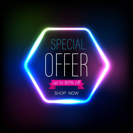 Flash sale banner  light on dark background for promotion element advertising.のイラスト素材