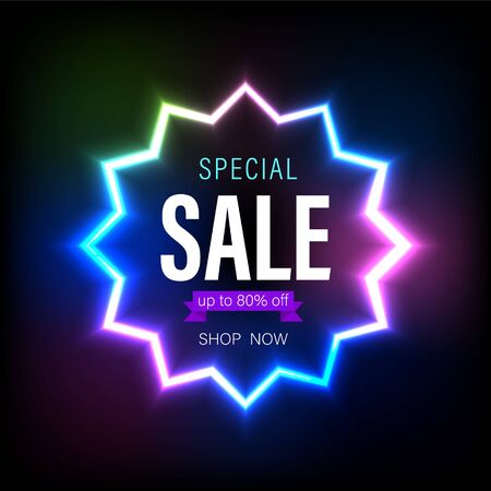 Flash sale banner  light on dark background for promotion element advertising.のイラスト素材