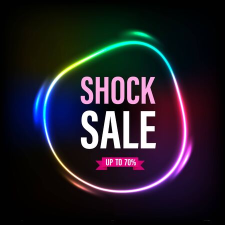 Flash sale banner  light on dark background for promotion element advertising.のイラスト素材