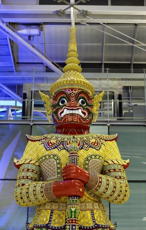 Giant statue at Suvannabhumi air port, Samuprakarn, Thailandの写真素材