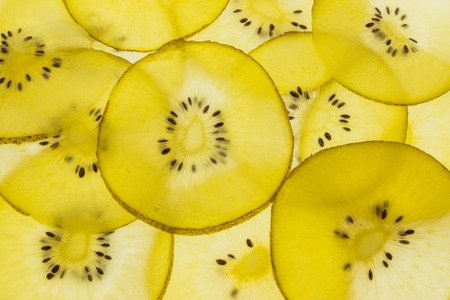 Kiwi slices closed up view to be used for backgroundの写真素材