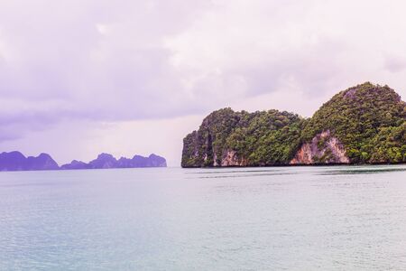 A very beautiful mountain called "Tukonnee" at Yao Noi Islands, Phang-Nga province, South of Thailand.の写真素材