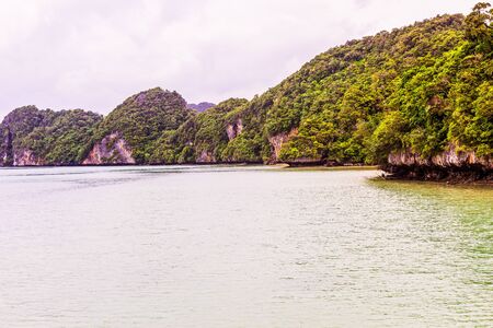A very beautiful mountain called "Tukonnee" at Yao Noi Islands, Phang-Nga province, South of Thailand.の写真素材
