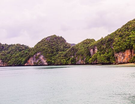 A very beautiful mountain called "Tukonnee" at Yao Noi Islands, Phang-Nga province, South of Thailand.の写真素材