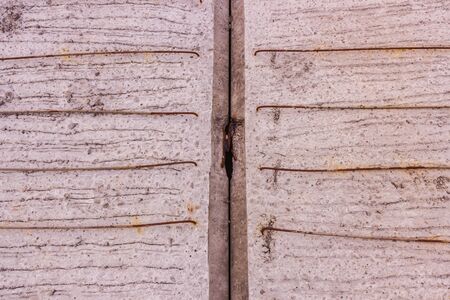 Construction details: Precast concrete plank of pier, before topping concrete, under construction, South of Thailandの写真素材