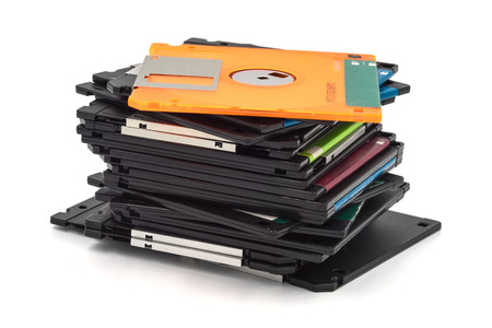 Floppy disk isolated on white background.の写真素材