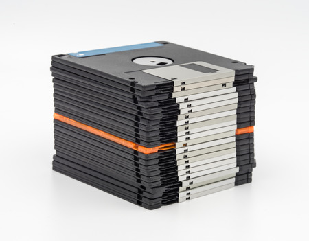 Floppy disk isolated on white background.の写真素材