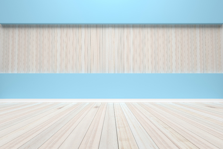 Empty interior pastel room with wooden floor, For present your products.  - 3D render image.の写真素材