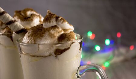 Christmas Gogol Mogol with wafer rollsの写真素材