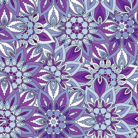 Seamless pattern. Vintage decorative elements. Hand drawn background. Islam, Arabic, Indian, ottoman motifs. Perfect for printing on fabric or paper.の写真素材