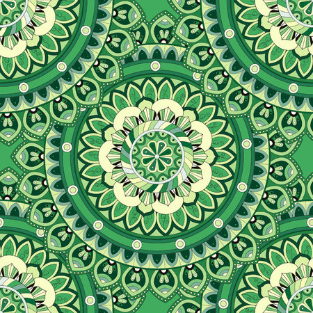 Ornate floral seamless texture, endless pattern with vintage mandala elements. Can be used for wallpaper, web page background, surface textures, fabric,wrapping. Islam, Arabic, Indian, ottoman motifs.のイラスト素材