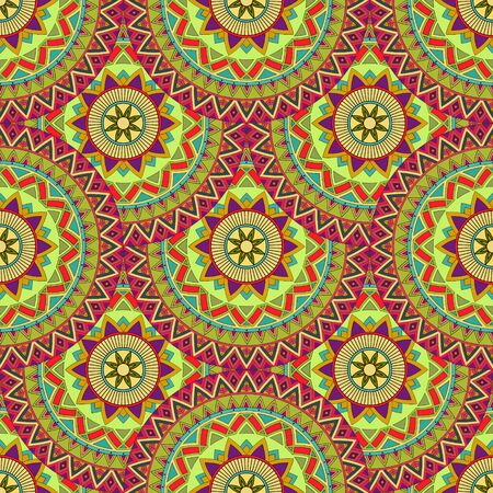 Ornate floral seamless texture, endless pattern with vintage mandala elements. Can be used for wallpaper, pattern fills, web page background, surface textures.Islam, Arabic, Indian, ottoman motifs.のイラスト素材