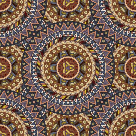 Ornate floral seamless texture, endless pattern with vintage mandala elements. Can be used for wallpaper, pattern fills, web page background, surface textures.Islam, Arabic, Indian, ottoman motifs.のイラスト素材