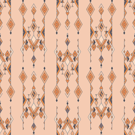 Vector Tribal vintage ethnic seamless pattern. Aztec, mexican, navajo, african motifのイラスト素材