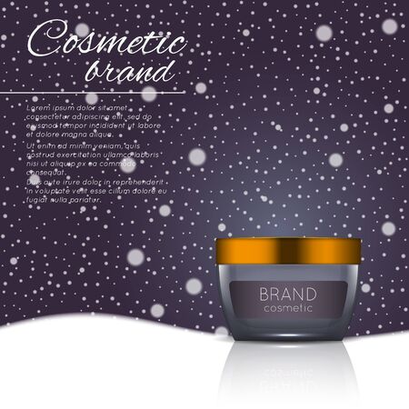 Realistic beauty product bottle ads template.のイラスト素材