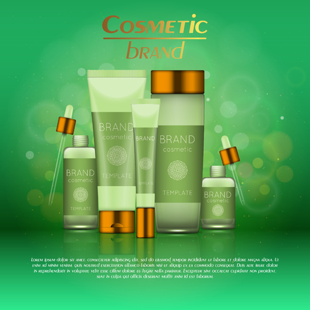 Beauty product bottle template.のイラスト素材