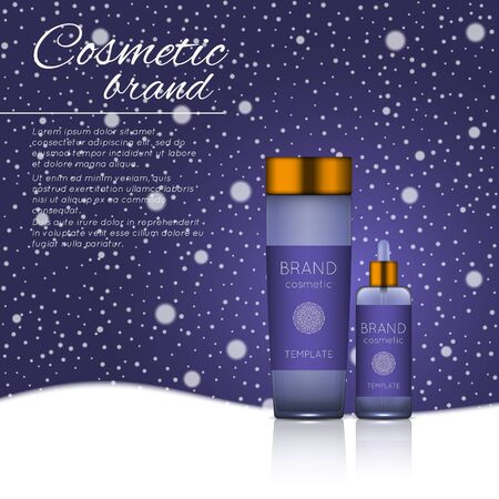Beautiful realistic cosmetic product design templateのイラスト素材