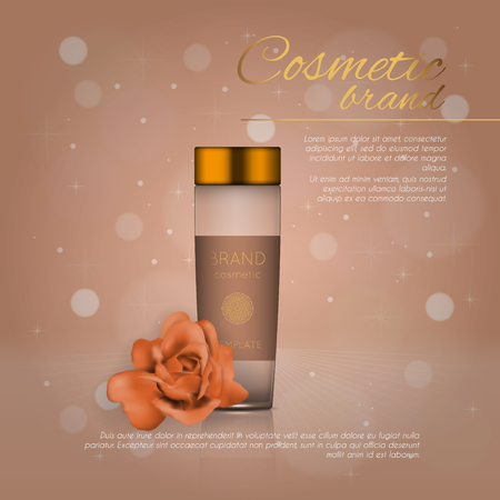 Beautiful realistic cosmetic product design templateのイラスト素材