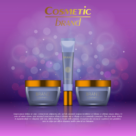 Beautiful realistic cosmetic product design templateのイラスト素材