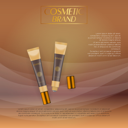 Beautiful realistic cosmetic product design templateのイラスト素材