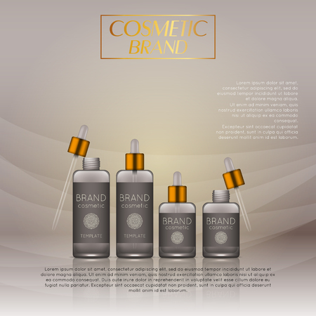 Beautiful realistic cosmetic product design templateのイラスト素材