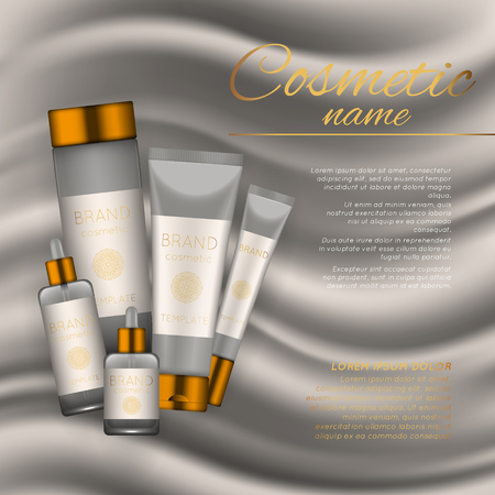 Beautiful realistic cosmetic product design templateのイラスト素材