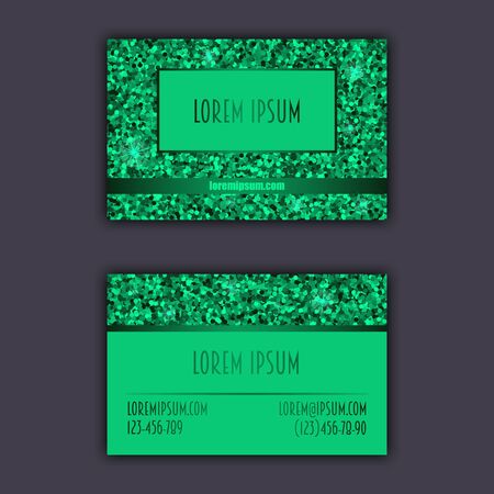 Business card templates with glitter design.のイラスト素材
