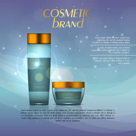 Beauty product realistic template design.のイラスト素材