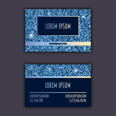 Business card templates with glitter shining background.のイラスト素材