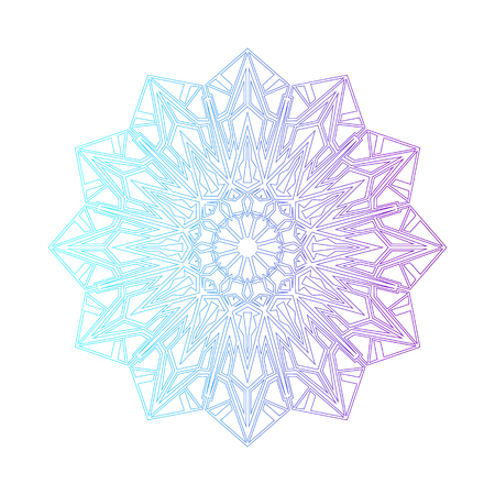 Ethnic colorful floral mandala. Vintage decorative elements. Decor for your design,lace ornament. Oriental pattern, vector illustration. Islam, arabic, indianturkish pakistan chinese ottoman motifのイラスト素材