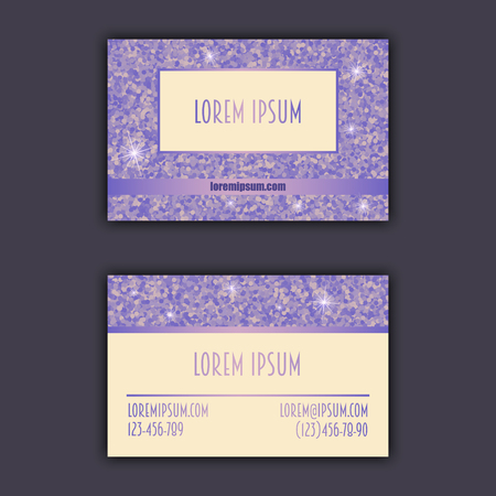 Business card templates with glitter shining design.のイラスト素材
