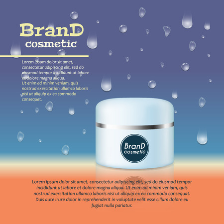 3D realistic beauty product bottle ads template.のイラスト素材