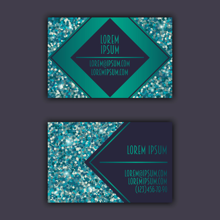 Business card templates with glitter shining background.のイラスト素材