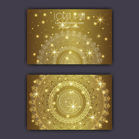 Vintage visiting card set.のイラスト素材