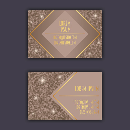 Business card templates with glitter shining illustration.のイラスト素材