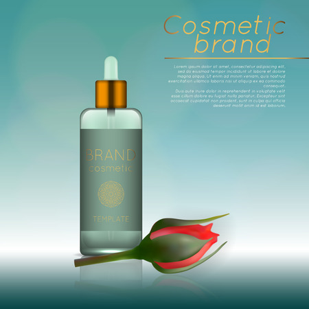 Beauty products advertisement template.のイラスト素材