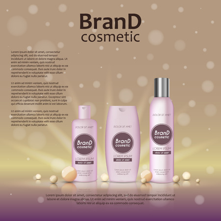 Beauty products advertisement template.のイラスト素材
