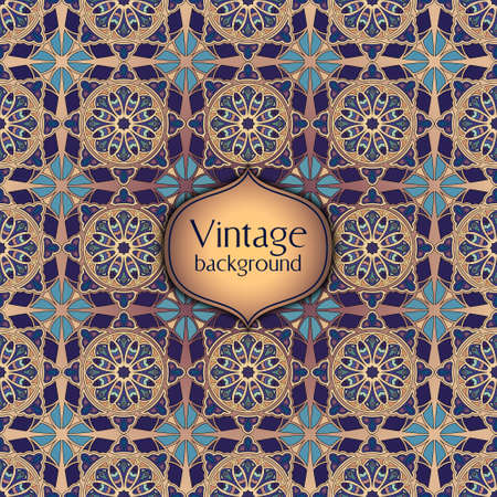 Abstract geometric retro seamless pattern. Vector backgroundのイラスト素材