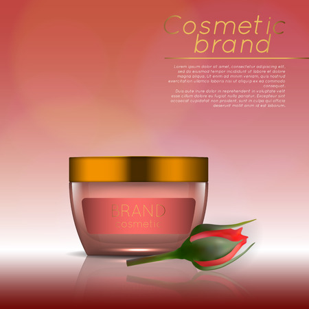 Beauty realistic cosmetic product design templateのイラスト素材