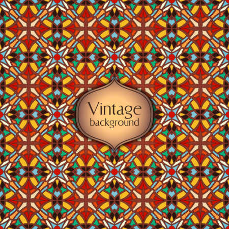 Abstract geometric retro seamless pattern. Vector backgroundのイラスト素材