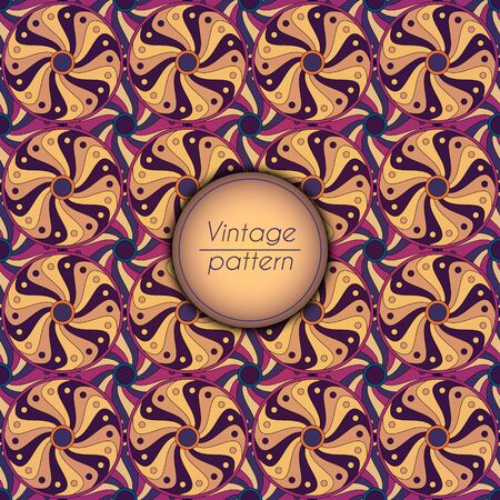 Abstract geometric retro seamless pattern. Vector backgroundのイラスト素材