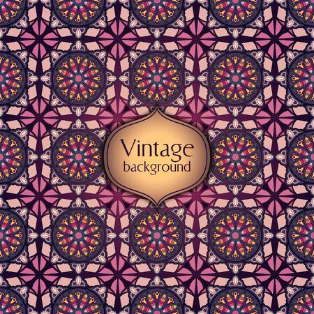 Abstract geometric retro seamless pattern vector background.のイラスト素材