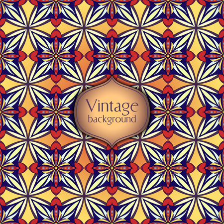 Abstract geometric retro seamless pattern. Vector backgroundのイラスト素材