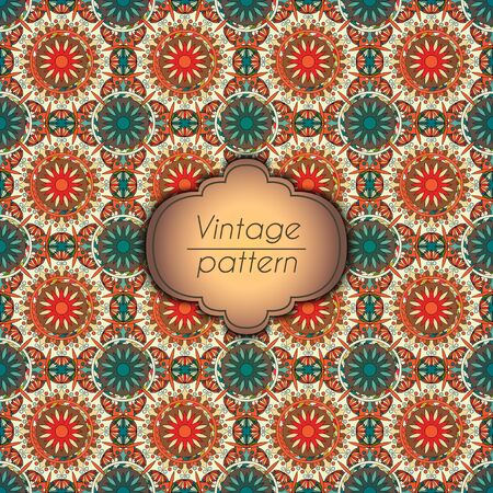 Abstract geometric retro seamless pattern. Vector backgroundのイラスト素材