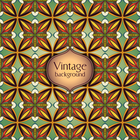 Abstract geometric retro seamless pattern. Vector backgroundのイラスト素材