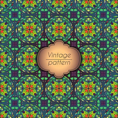 Abstract geometric retro seamless pattern. Vector backgroundのイラスト素材