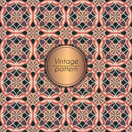 Abstract geometric retro seamless pattern. Vector backgroundのイラスト素材