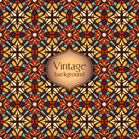 Abstract geometric retro seamless pattern. Vector backgroundのイラスト素材